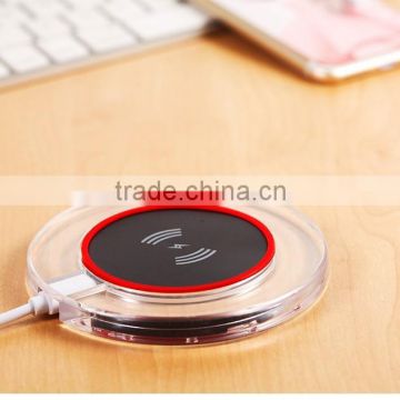 2016 new products fashional designed QI standard mini portable crystal high quanity wireless charger for smart phone