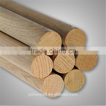 Straight round thick wooden stick broom and mop sticks