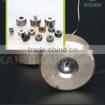 Cemented carbide drawing dies for welding wire