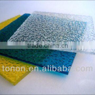 diamond material embossed panel diamond polycarbonate sheet solid sheet PC25 embossed sheet China manufacturer