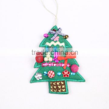 Beautiful Beads wallets backpack handbags decoration Small Cheap Christmas Tree Plush Hanging toys