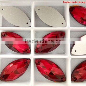 Wholesale prices superior quality fancy glass sew on stone