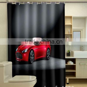 Photo Printed Cool Racing Car Shower Curtain