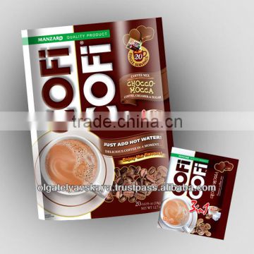 coffee mix 3 in 1 with chocolate flavour