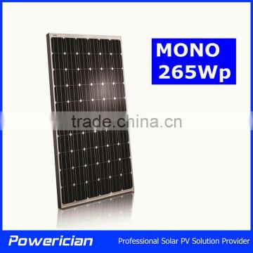 Mono 265Wp Solar Panel for Solar Pump System On Grid Solar OEM Solar Panel Good Quality