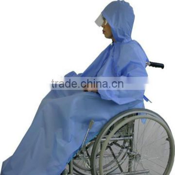 PEVA Disabled Wheelchair Poncho Raincoat for Promotion