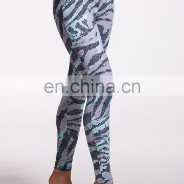 polyester elastane printed leggings wholesale fold over yoga pants