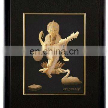 24k gold foil 3d indian god