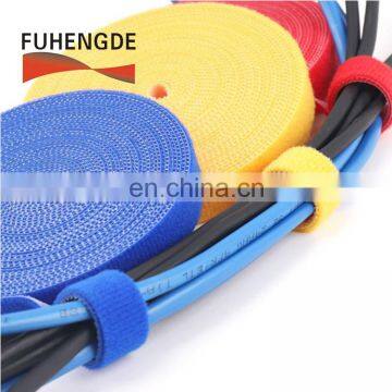 Reusable Hook Loop Cable Ties Bulky Colored Fastening Nylon Straps for Computer Wires Organizing