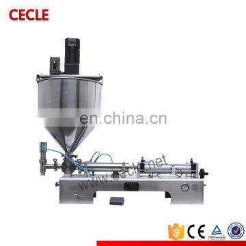 FF6C-600 pneumatic filling machine with mixing hopper and heater, mixing filling machine with heater for viscous paste filling