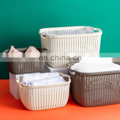 Rectangular Industrial Light Weight Handmade High Quality Small Wholesale Plastic Laundry Basket
