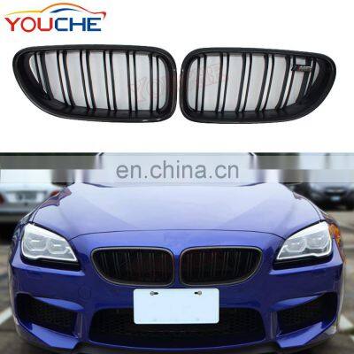 M6 style carbon fiber front bumper mesh grille for BMW 6 series F06 F12 F13 2012-2016