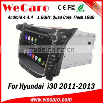 Wecaro WC-HI7028 Android 4.4.4 car multimedia system double din touch screen dvd with gps for hyundai i30 audio system