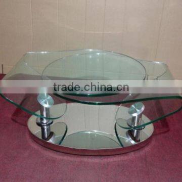 2015 new furniture curved shape glass coffee table                        
                                                Quality Choice