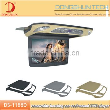 changeable cover car roof mount DVD player with wireless game tv usb