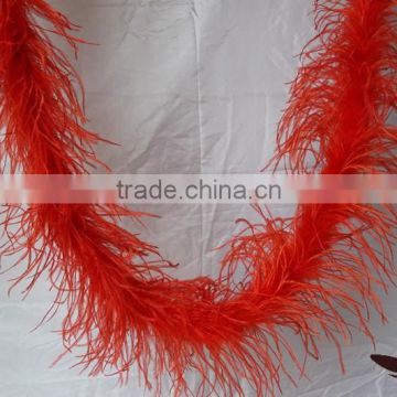 2 Ply 72" Fashion Red Ostrich Feather Boas Wedding Decoration