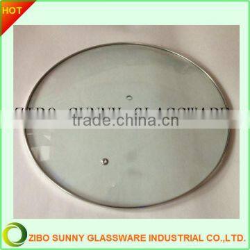 C type Round tempered glass pot cover