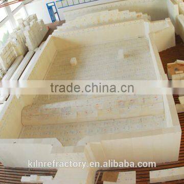 Fused cast azs brick for glass furnace