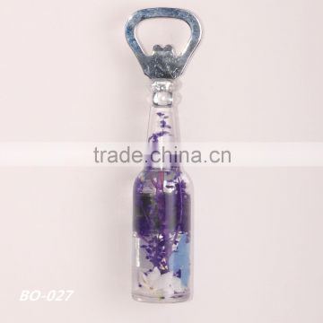 BO-027 New Product White Oil Flower Acrylic Fridge Vial Opener Magnet