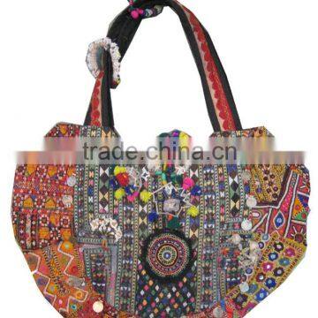 Tribal Design Tote Bags / Vintage Banjara Bag from India