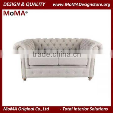 MA-IT313 Luxury Italian Design Two Seater Tufted Fabric Sofa