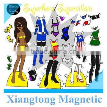 Lady Dress up Show Magnetic Sticks Toys Carton Magnetic Sticker Toys