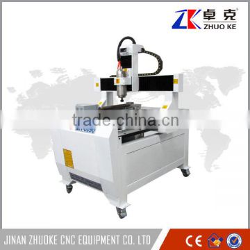 Good Warranty Wood Acrylic CNC Carving Machine ZK-6090 600*900MM With 4 Axis Stepper Motor Ball Screw Transmission