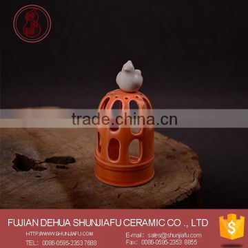 Customized Ceramic Bird Cage Candle Holder