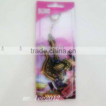 2013 Fashion WOW World of Warcraft cosplay Metal keychain cell phone strap Gift