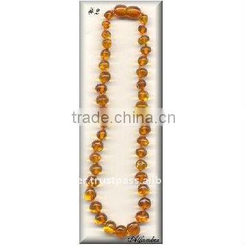 Www.Alfamber.Com - Baby Teething Baltic Amber Beads Necklace