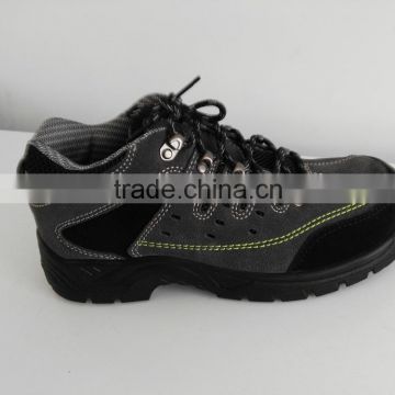 low price good quality genuine leather PU sole safety shoes