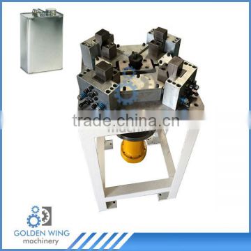 hydralic 1-5 gallon square tea olive oil metal cans/box making production line/flanging machine for square tin can