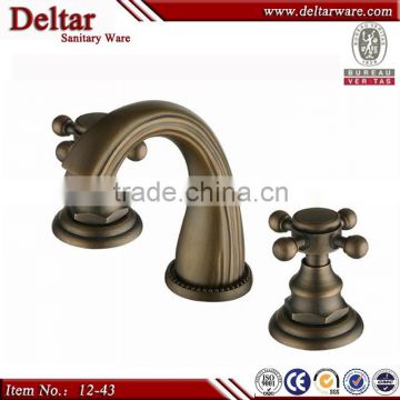nickle plate faucet, luxury basin tap mixer, high quality double handle brass basin tap
