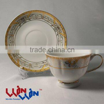 porcelain coffee cup and saucer wwc0109