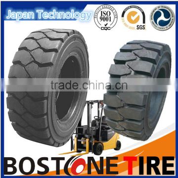 Pneumatic white solid forklift tire 750-15