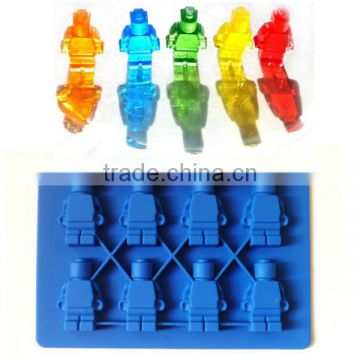 2017 FDA 8 cavities silicone robot ice moulds
