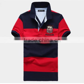 High quality custom design mens striped polo shirt