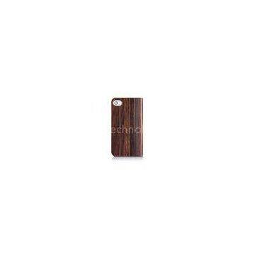 Handmade Bois De Wood Cell Phone Case , Iphone 4 / 4S Back Covers