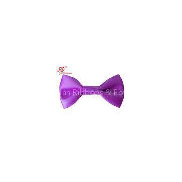 Customized childrens / Girls hair bows Concise Style Ribbon bow clips