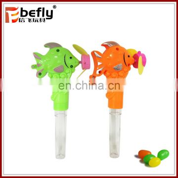 Clear tube plastic candy containers with toys fan