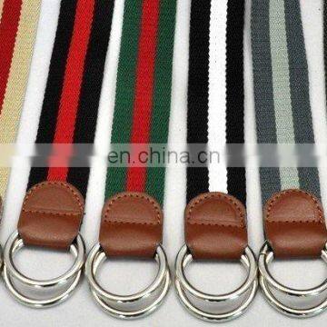 customized design d ring web belt