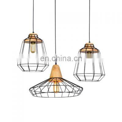 Modern Simple Brief  Wood Base Cage Lamp Covers Decorative Lamps