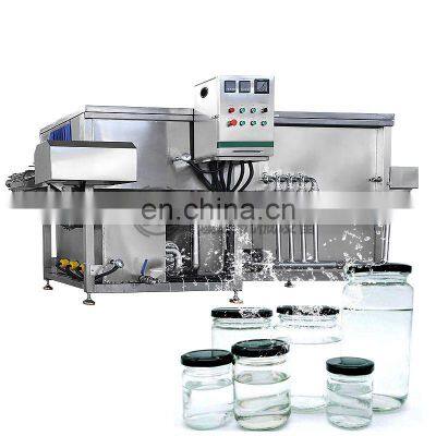 Tunnel type Automatic  vegetable can fruit tin washing machine jar drying machine bottle washer