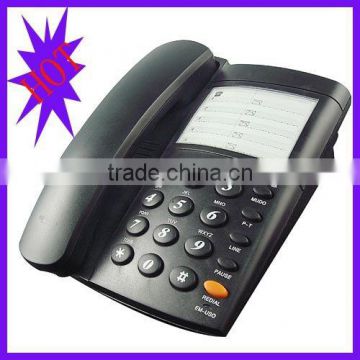 FSK and DTMF black office analog phone for hotels