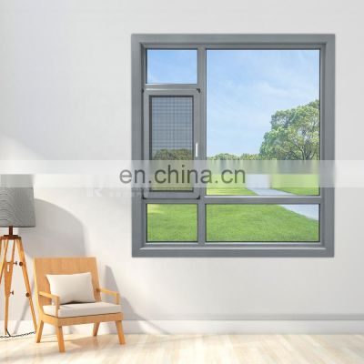 High quality luxury aluminum frame glass window with screen to balcony