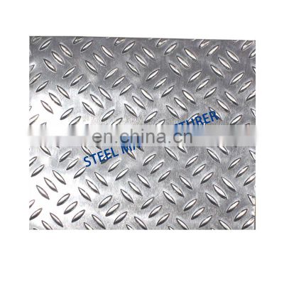 6063 Bright Embossed Small  Aluminum Tread Plate Checkered Sheet Strips Coil