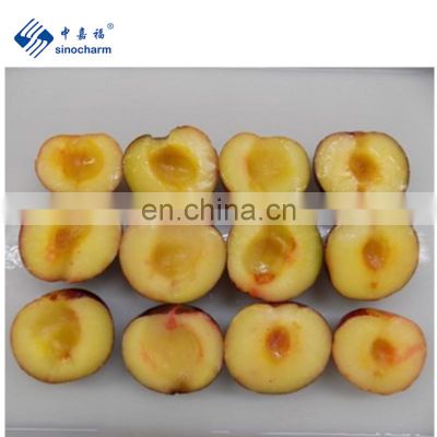Sinocharm BRC-A Approved Organic Sweet Crisp Frozen Halve Plum Peach IQF Plum Peach