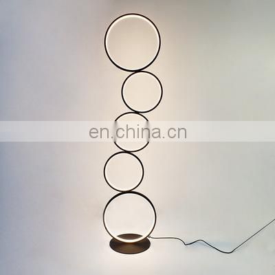 Touch Switch Ring LED Floor Lights Interior Decoration Living Room Home Lighting Nordic Ring LED Floor Standing Lamp