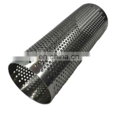 Stainless Steel 304 Perforated metal Mesh Tube strainer basket