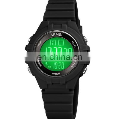 Guangzhou Skmei 1716 silica strap led light wristwatch waterproof 24 hour digital sports kids watch minimalist